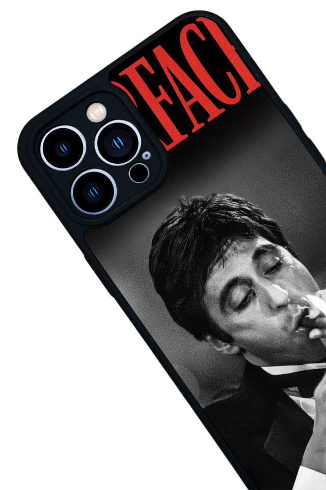 iPhone 13 Pro Max Uyumlu Scarface Tasarımlı Glossy Premium Kılıf