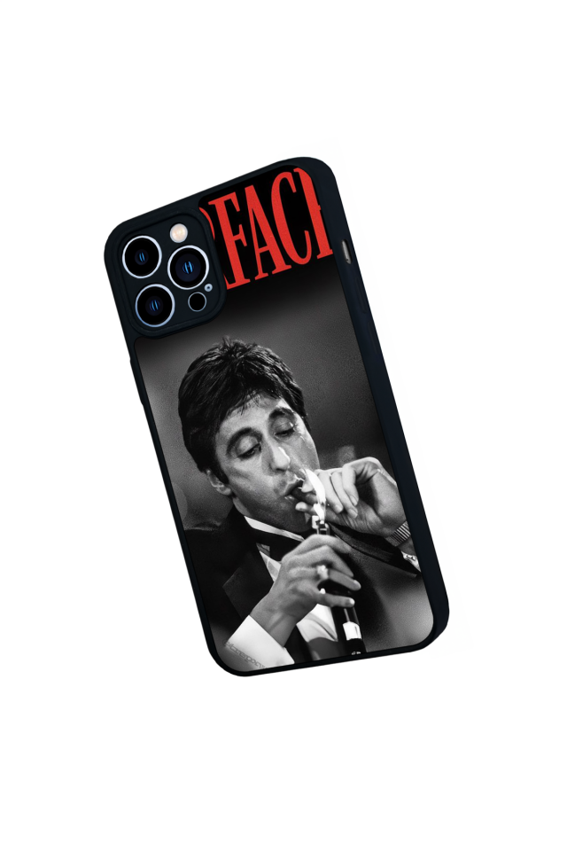 iPhone 13 Pro Max Uyumlu Scarface Tasarımlı Glossy Premium Kılıf