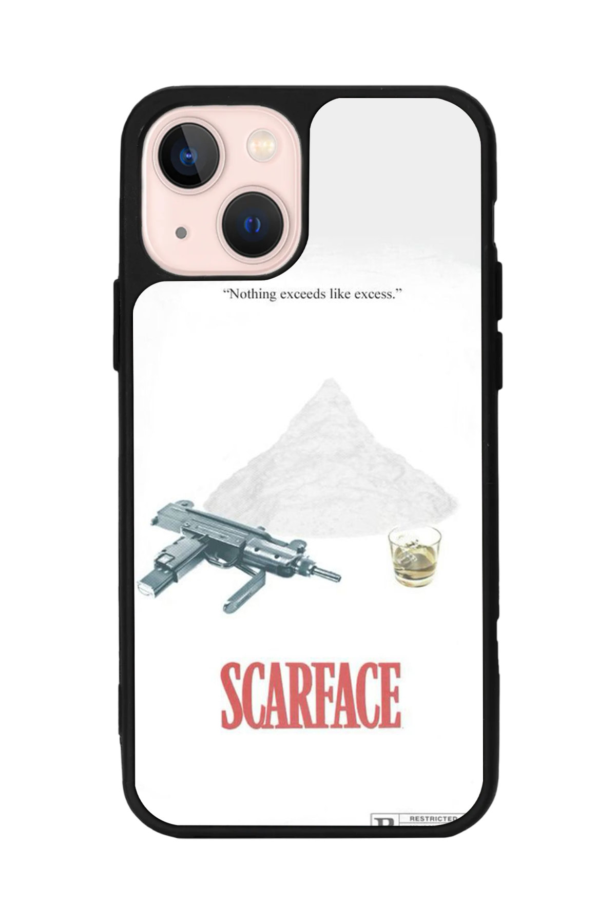 iPhone 15 Uyumlu Scarface Tasarımlı Glossy Premium Kılıf