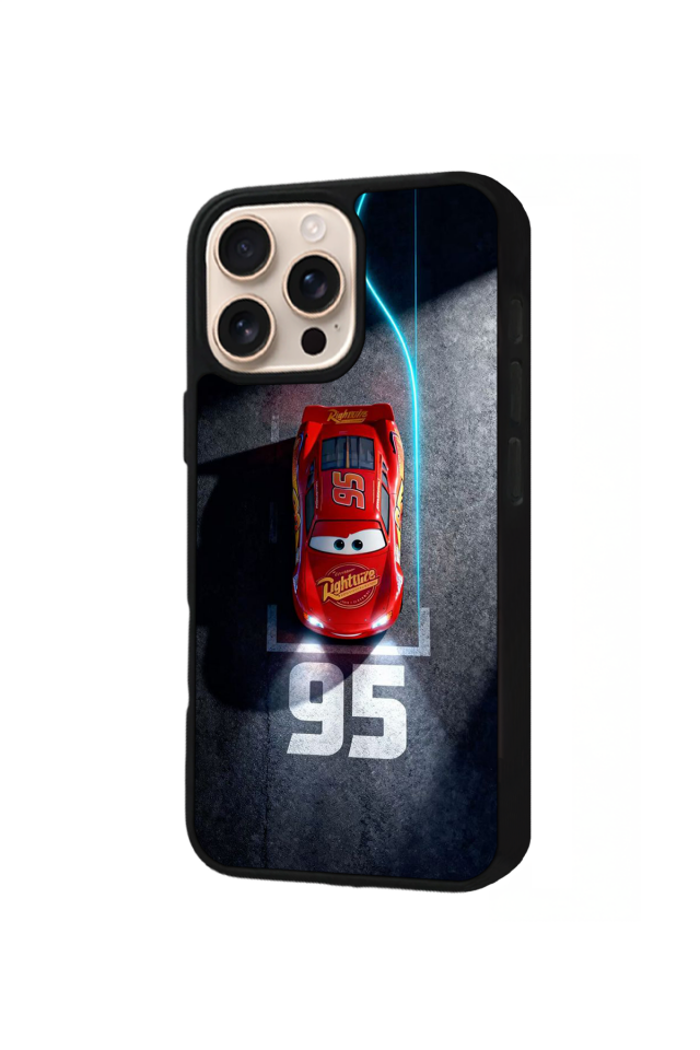 iPhone 15 Pro Max Uyumlu Simsek McQueen Tasarımlı Glossy Premium Kılıf