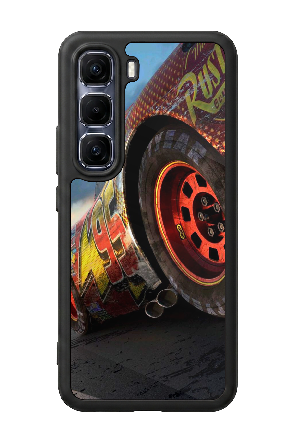 Infinix Hot 60 Pro Plus Uyumlu Şimsek McQueen Tasarımlı Glossy Premium Kılıf
