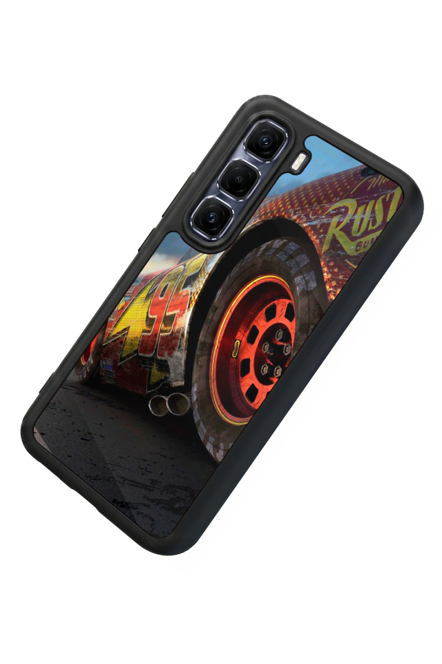 Infinix Hot 60 Pro Plus Uyumlu Şimsek McQueen Tasarımlı Glossy Premium Kılıf