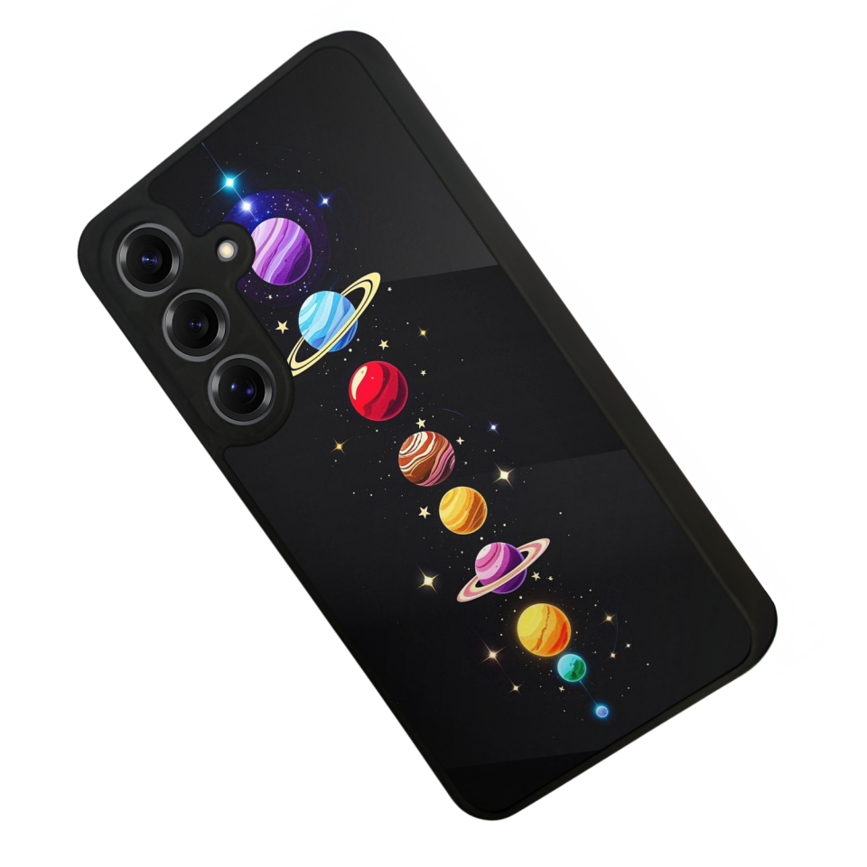 Samsung Galaxy S25 Uyumlu Uzay Tasarımlı Glossy Premium Kılıf