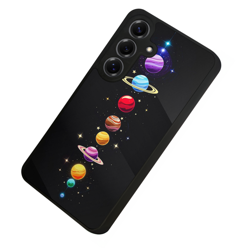 Samsung Galaxy S25 Uyumlu Uzay Tasarımlı Glossy Premium Kılıf