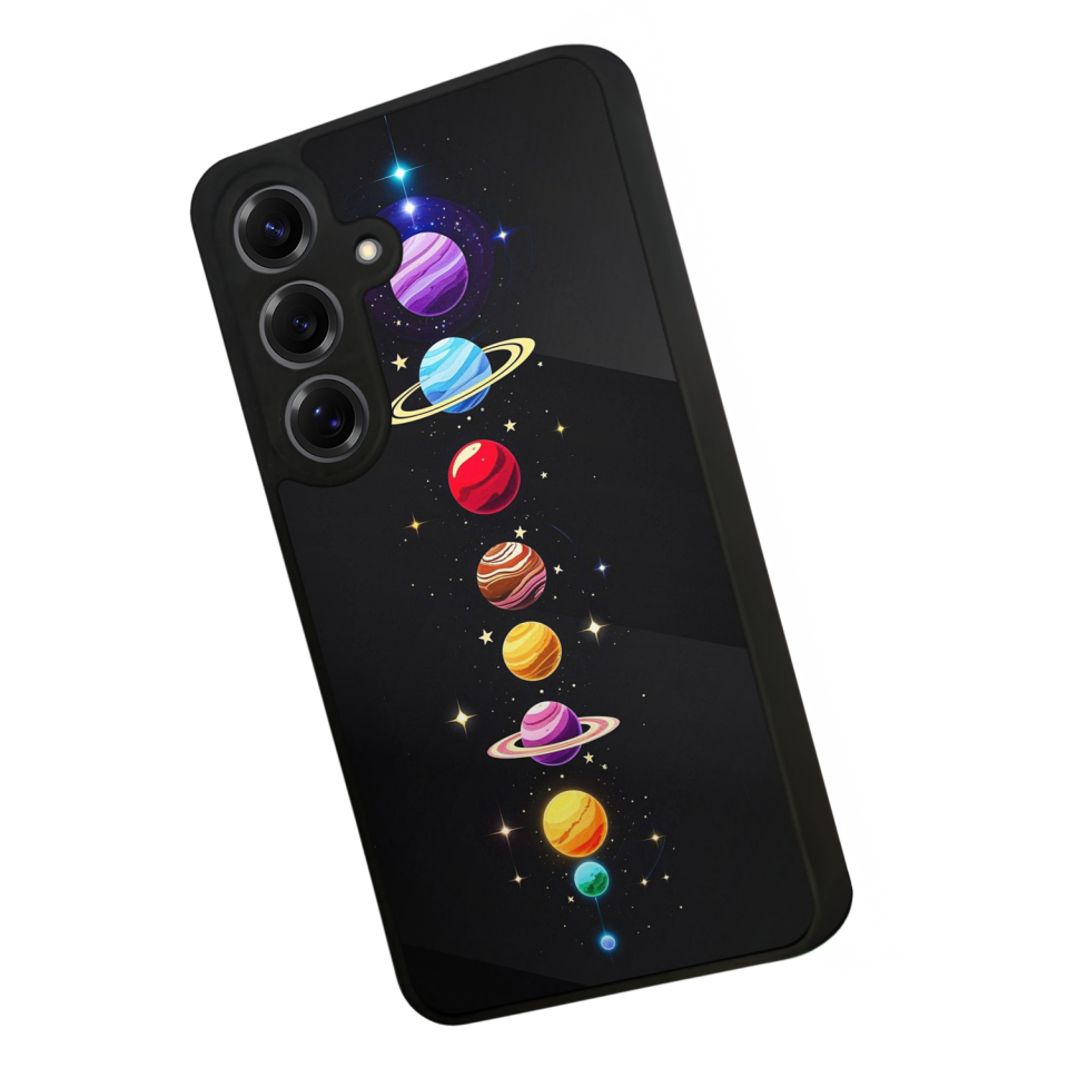 Samsung Galaxy S25 Uyumlu Uzay Tasarımlı Glossy Premium Kılıf