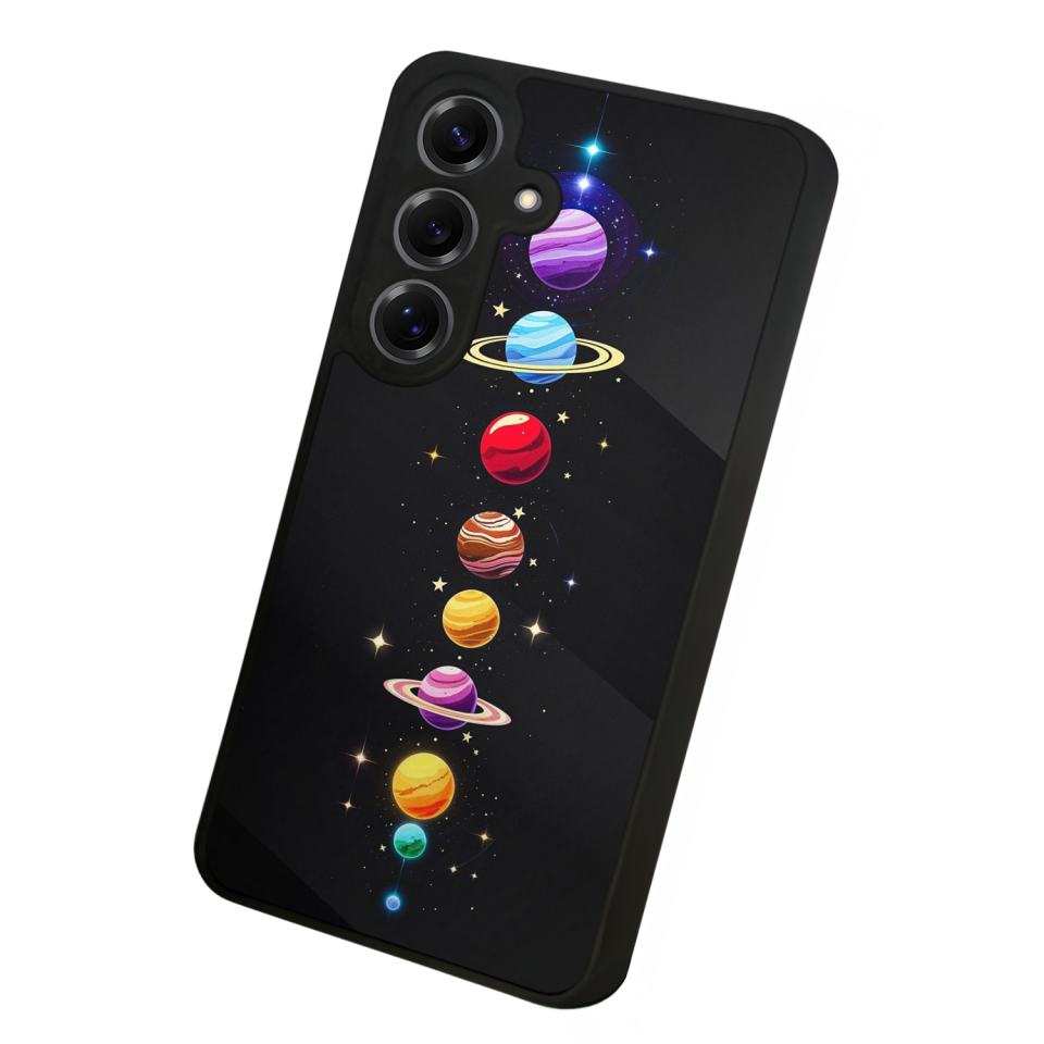 Samsung Galaxy S25 Uyumlu Uzay Tasarımlı Glossy Premium Kılıf