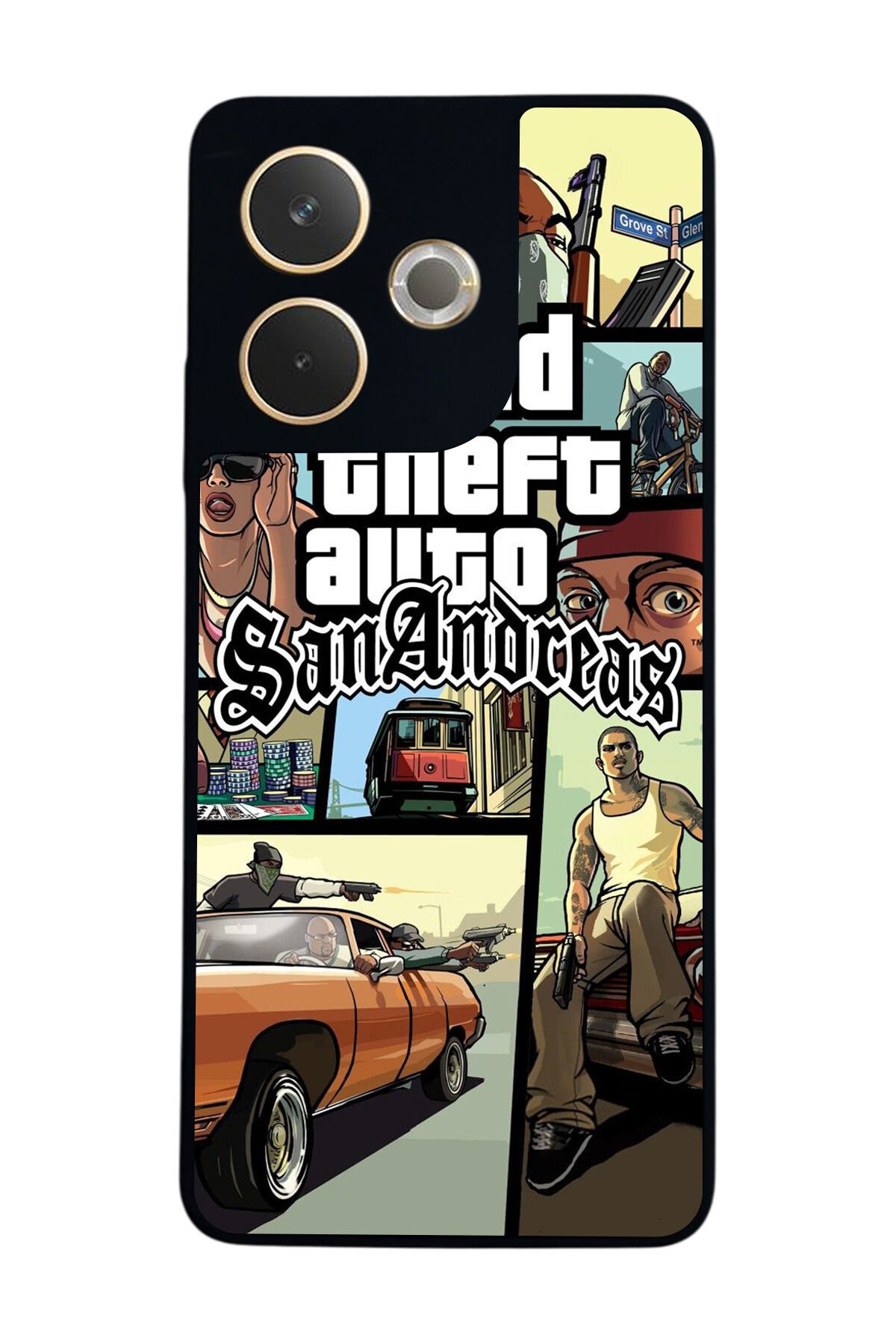 Oppo A5 Pro Uyumlu GTA Tasarımlı Glossy Premium Kılıf