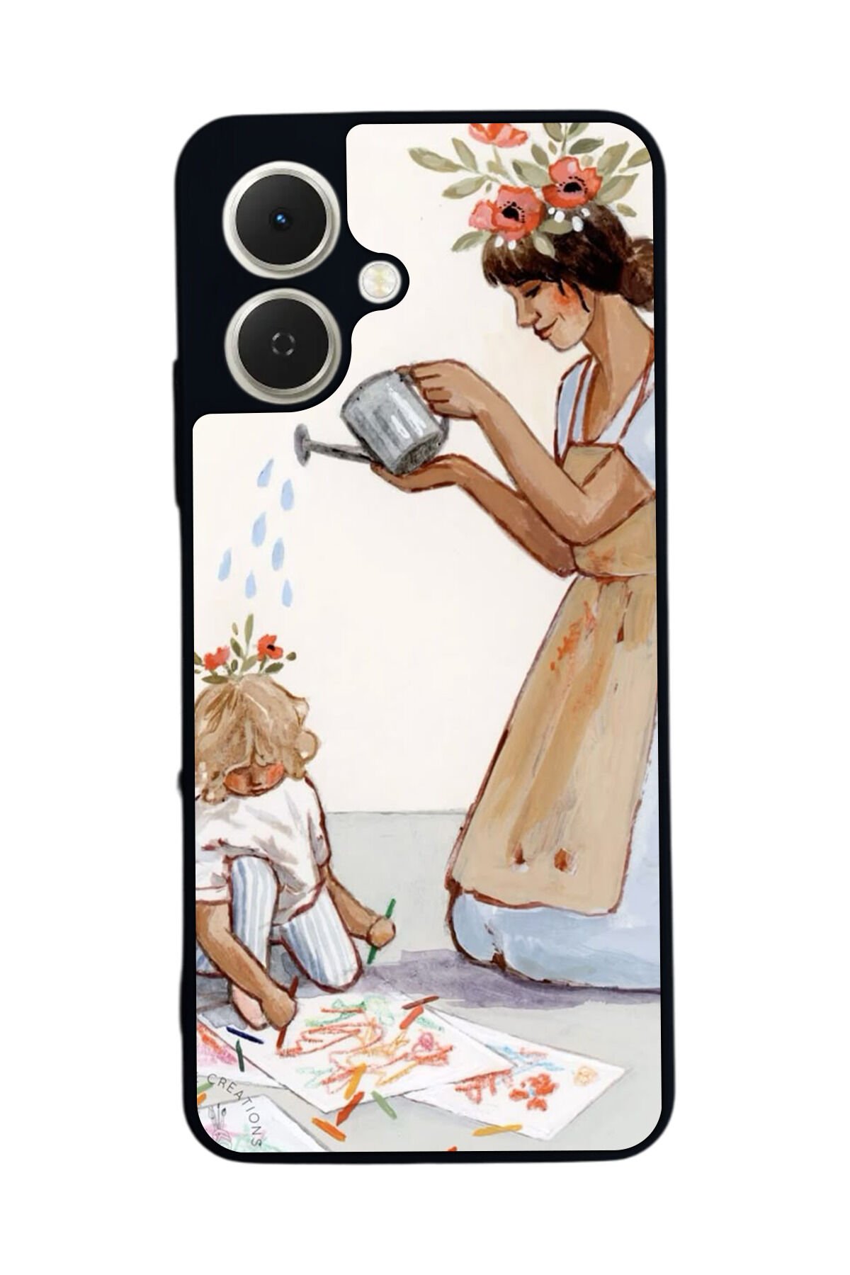 Tecno Spark GO 2 Uyumlu Kalp Love Tasarımlı Glossy Premium Kılıf