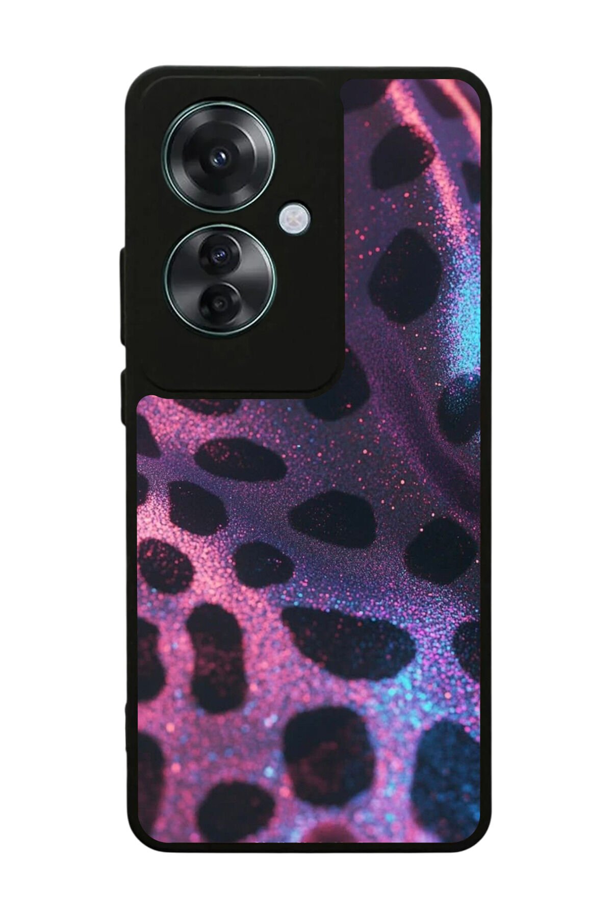 Oppo Reno 11F Uyumlu Hologram Leopar Tasarımlı Glossy Premium Kılıf