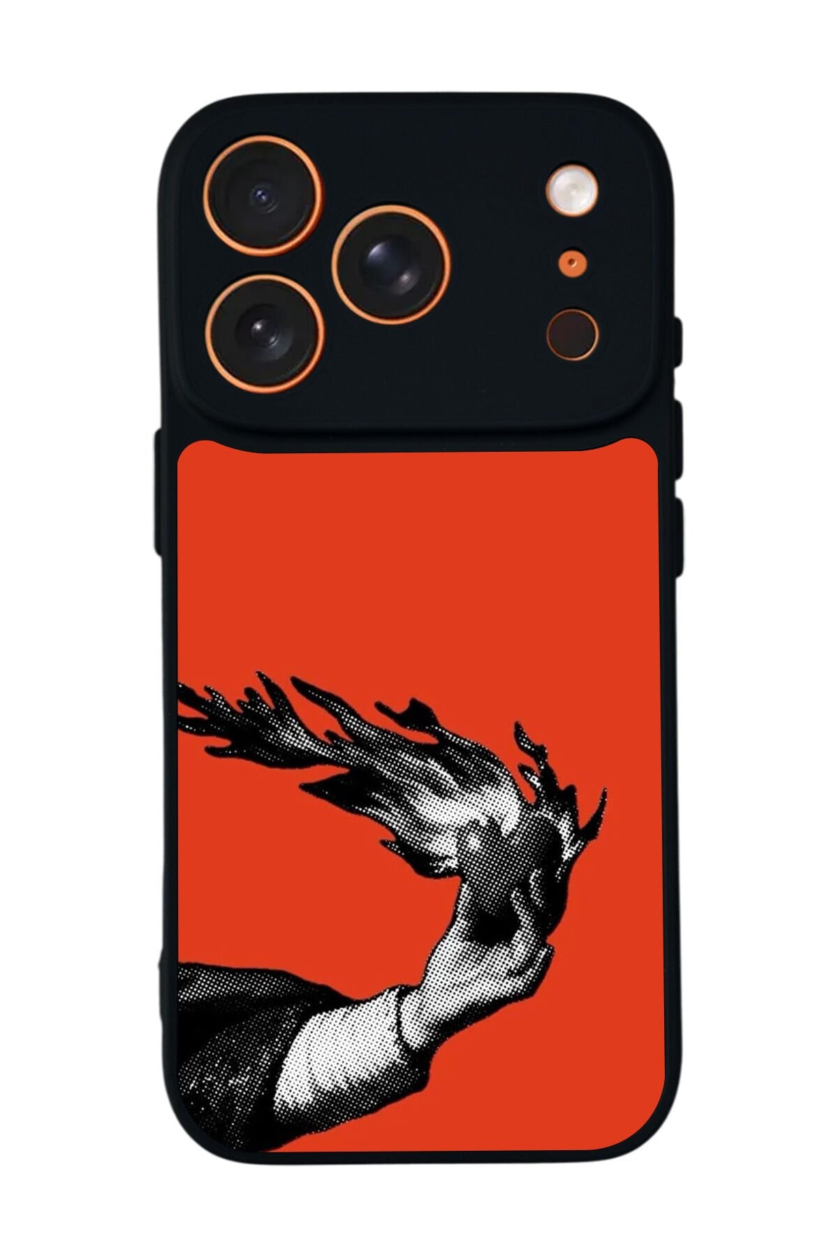 iPhone 17 Pro Max Uyumlu Kirmizi Tasarımlı Glossy Premium Kılıf