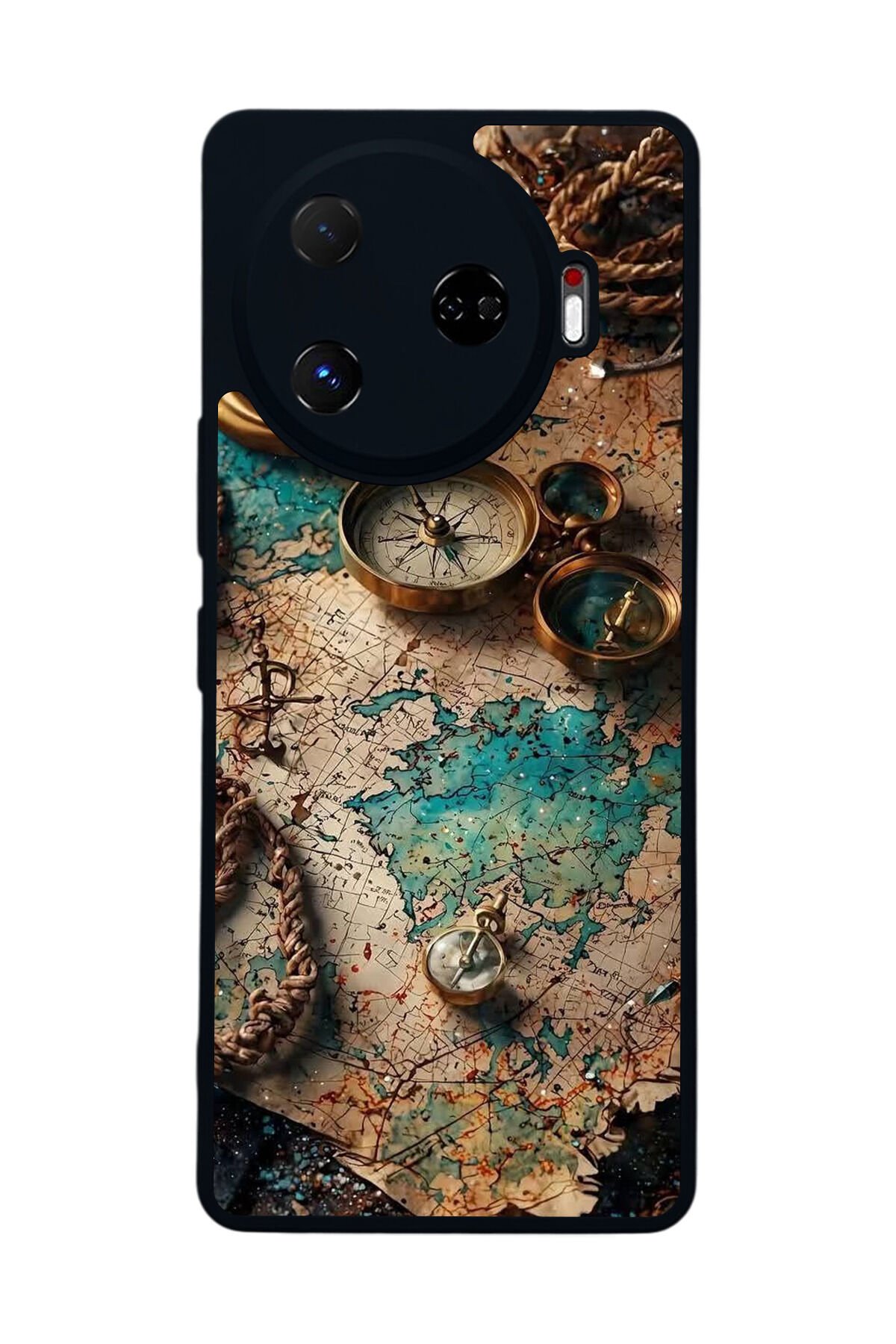 Tecno Camon 30 Pro Uyumlu Harita Tasarımlı Glossy Premium Kılıf