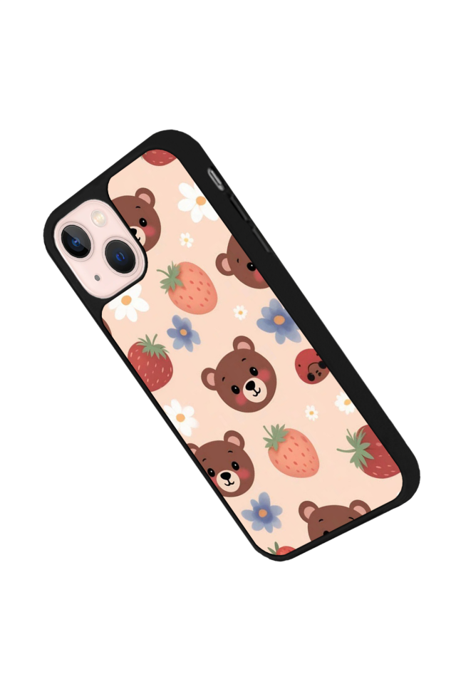 iPhone 14 Plus Uyumlu Ayı Tasarımlı Glossy Premium Kılıf