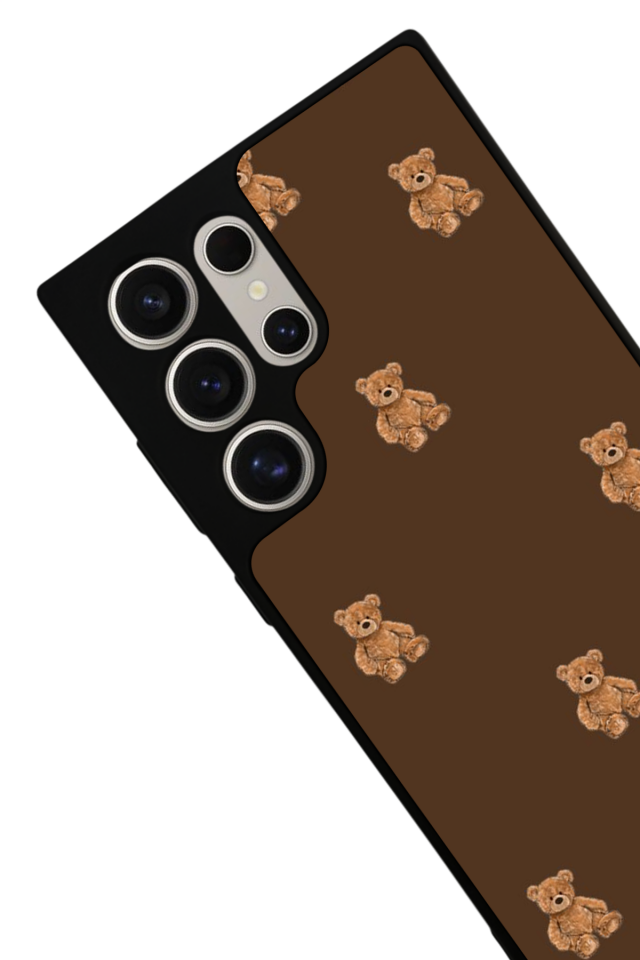 Samsung Galaxy S22 Ultra Uyumlu Ayı Tasarımlı Glossy Premium Kılıf