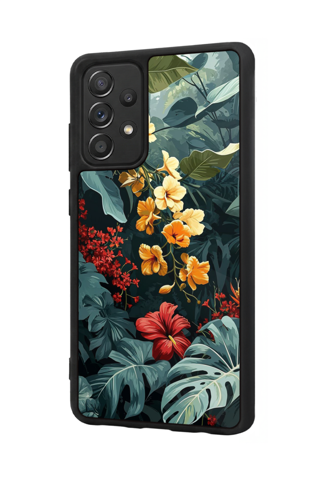 Samsung Galaxy A72 Uyumlu Botanik Tasarımlı Glossy Premium Kılıf