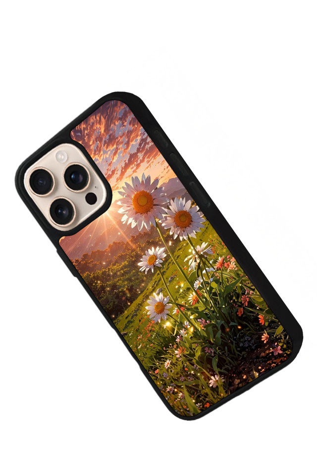iPhone 14 Pro Uyumlu Cicek Tasarımlı Glossy Premium Kılıf