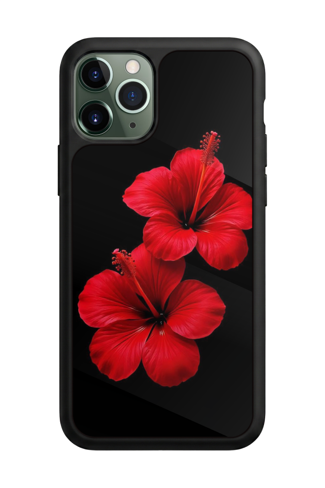 iPhone 11 Pro Max Uyumlu Cicek Tasarımlı Glossy Premium Kılıf