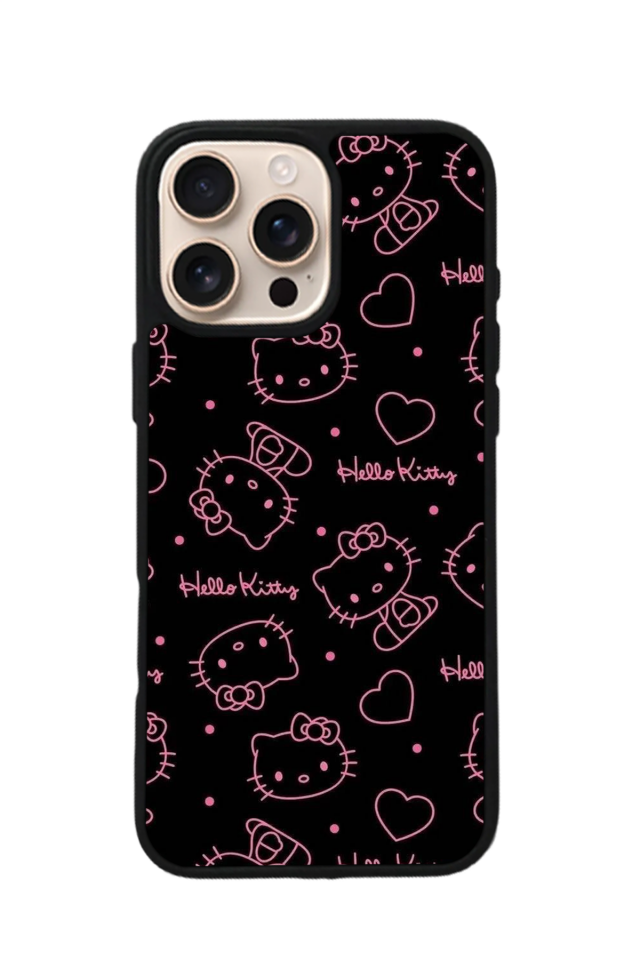 iPhone 16 Pro Max Uyumlu HelloKitty Tasarımlı Glossy Premium Kılıf