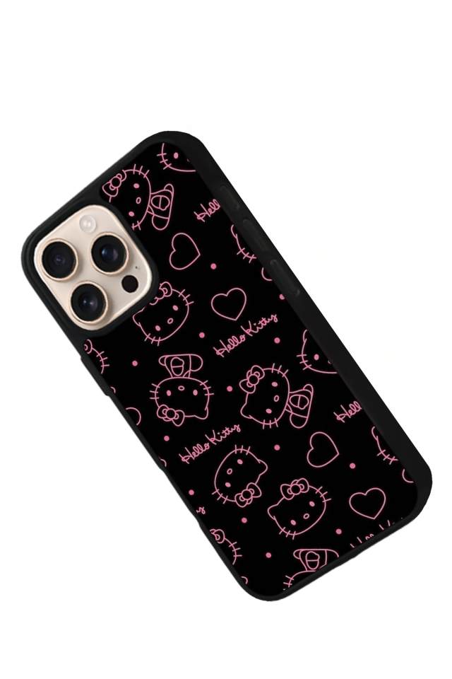 iPhone 16 Pro Max Uyumlu HelloKitty Tasarımlı Glossy Premium Kılıf