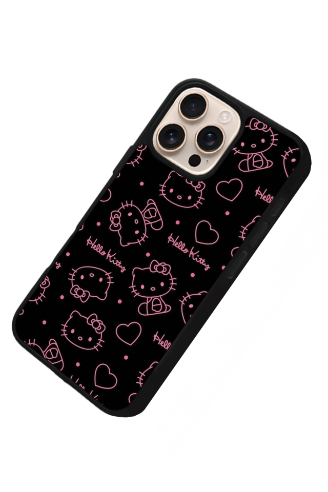 iPhone 16 Pro Max Uyumlu HelloKitty Tasarımlı Glossy Premium Kılıf