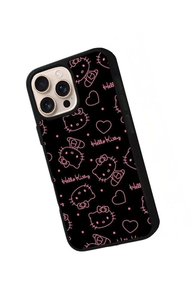 iPhone 16 Pro Max Uyumlu HelloKitty Tasarımlı Glossy Premium Kılıf