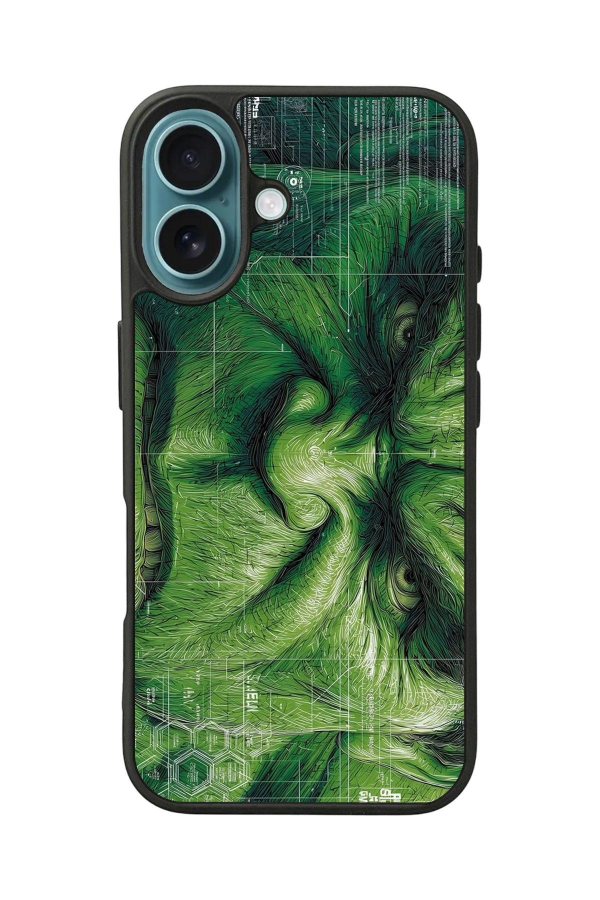 iPhone 16 Uyumlu Hulk Tasarımlı Glossy Premium Kılıf