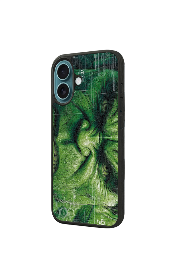 iPhone 16 Uyumlu Hulk Tasarımlı Glossy Premium Kılıf