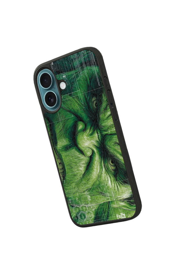 iPhone 16 Uyumlu Hulk Tasarımlı Glossy Premium Kılıf