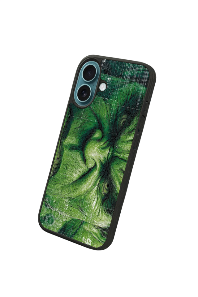 iPhone 16 Uyumlu Hulk Tasarımlı Glossy Premium Kılıf
