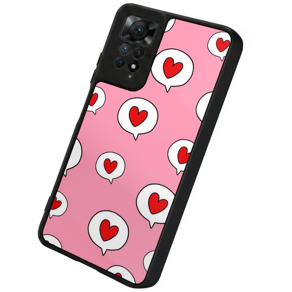 Xiaomi Redmi Note 11 Pro Uyumlu Kalp Love Tasarımlı Glossy Premium Kılıf