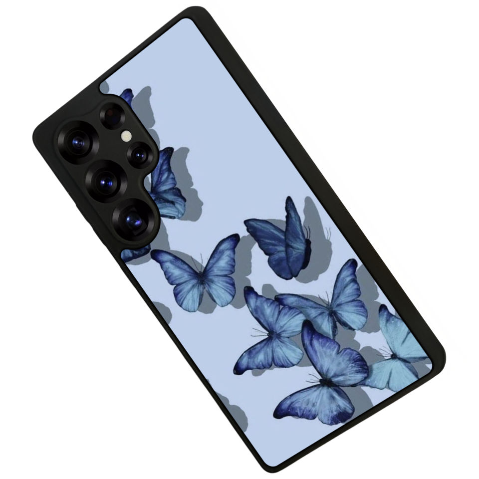 Samsung Galaxy S25 Ultra Uyumlu Kelebek Tasarımlı Glossy Premium Kılıf
