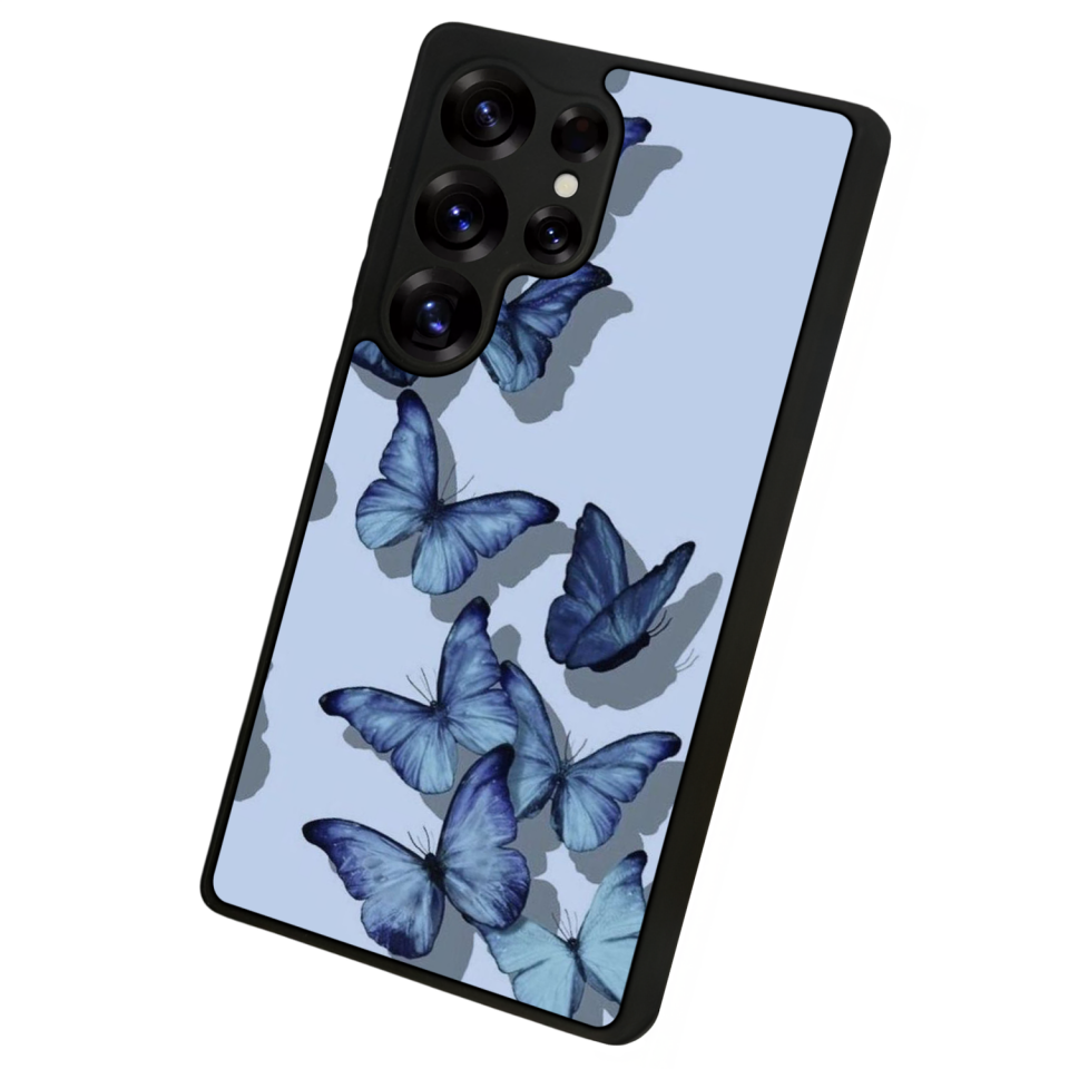 Samsung Galaxy S25 Ultra Uyumlu Kelebek Tasarımlı Glossy Premium Kılıf