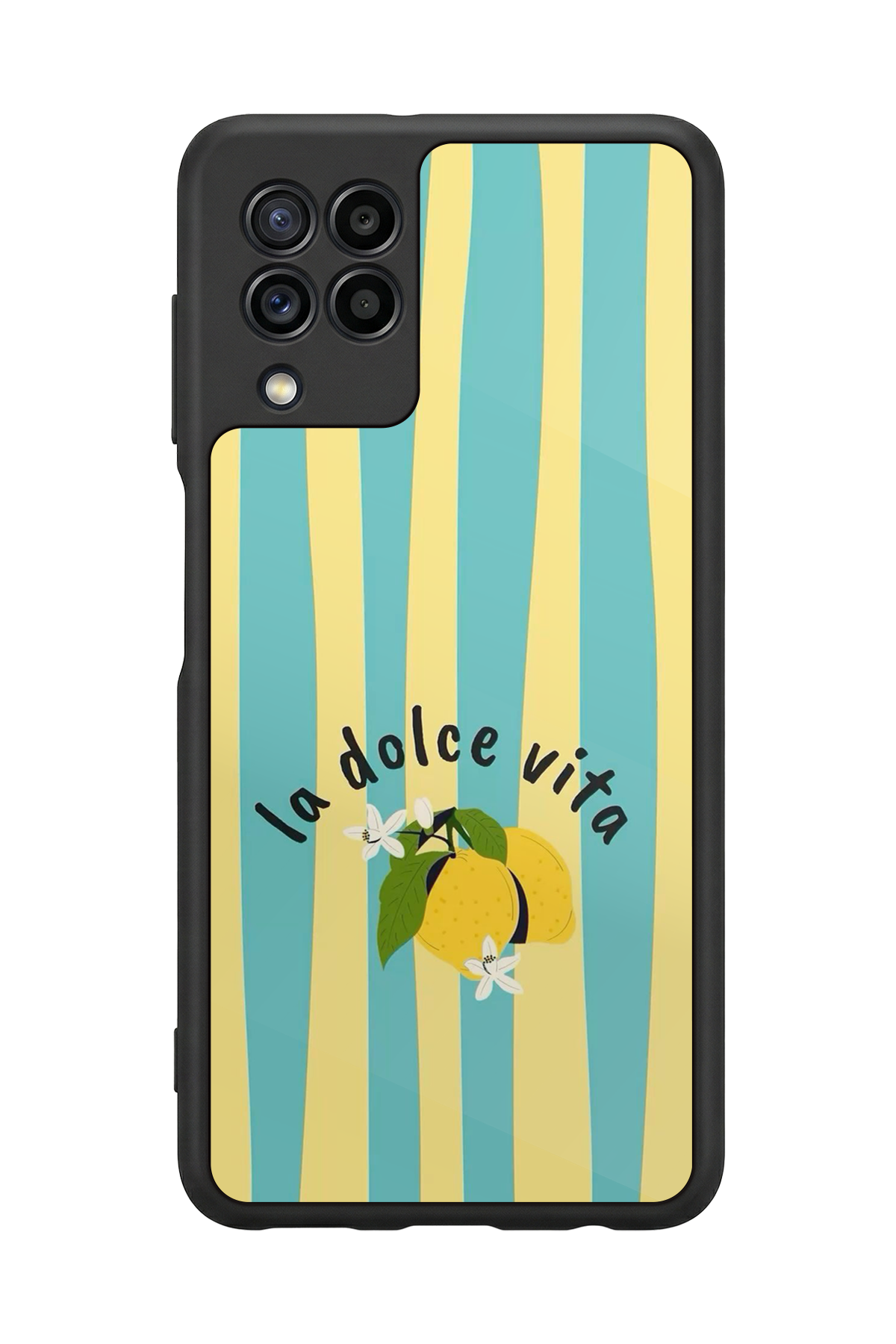 Samsung Galaxy M32 Uyumlu Limon Tasarımlı Glossy Premium Kılıf