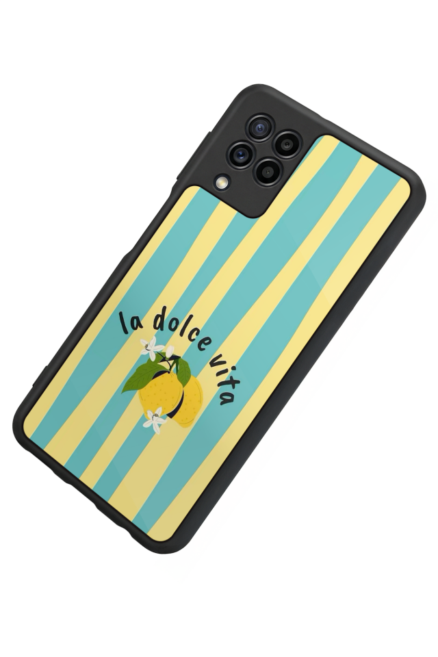 Samsung Galaxy M32 Uyumlu Limon Tasarımlı Glossy Premium Kılıf