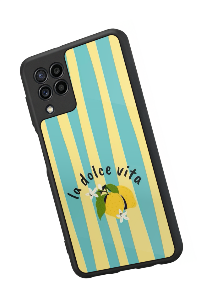 Samsung Galaxy M32 Uyumlu Limon Tasarımlı Glossy Premium Kılıf