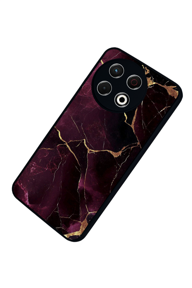 Tecno Spark 30 Pro Uyumlu Mermer Marble Tasarımlı Glossy Premium Kılıf