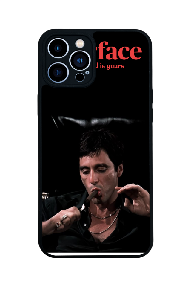 iPhone 13 Pro Max Uyumlu Scarface Tasarımlı Glossy Premium Kılıf