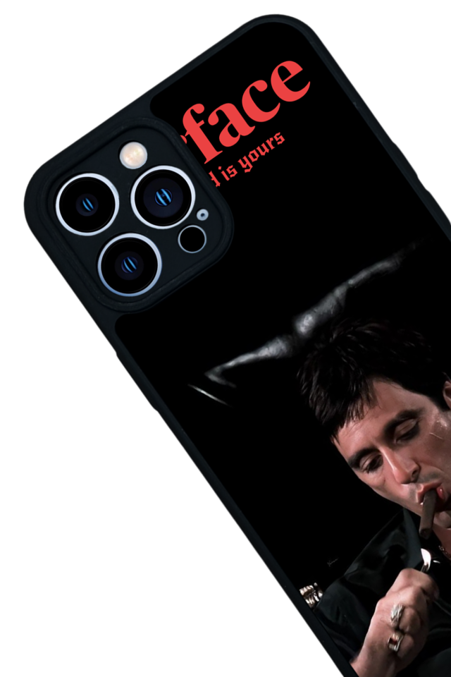 iPhone 13 Pro Max Uyumlu Scarface Tasarımlı Glossy Premium Kılıf