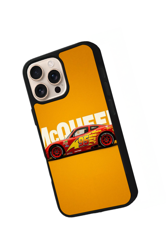 iPhone 15 Pro Max Uyumlu Simsek McQueen Tasarımlı Glossy Premium Kılıf