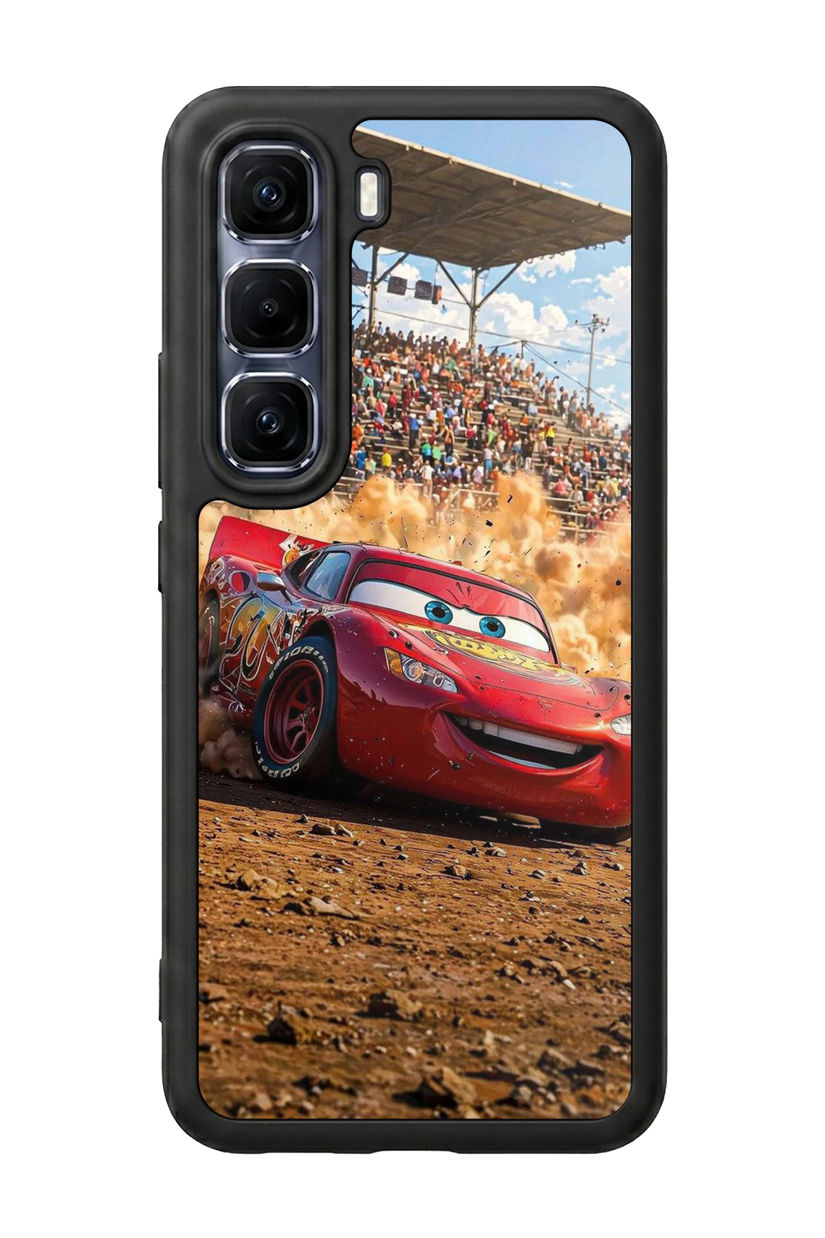 Infinix Hot 60 Pro Plus Uyumlu Şimsek McQueen Tasarımlı Glossy Premium Kılıf