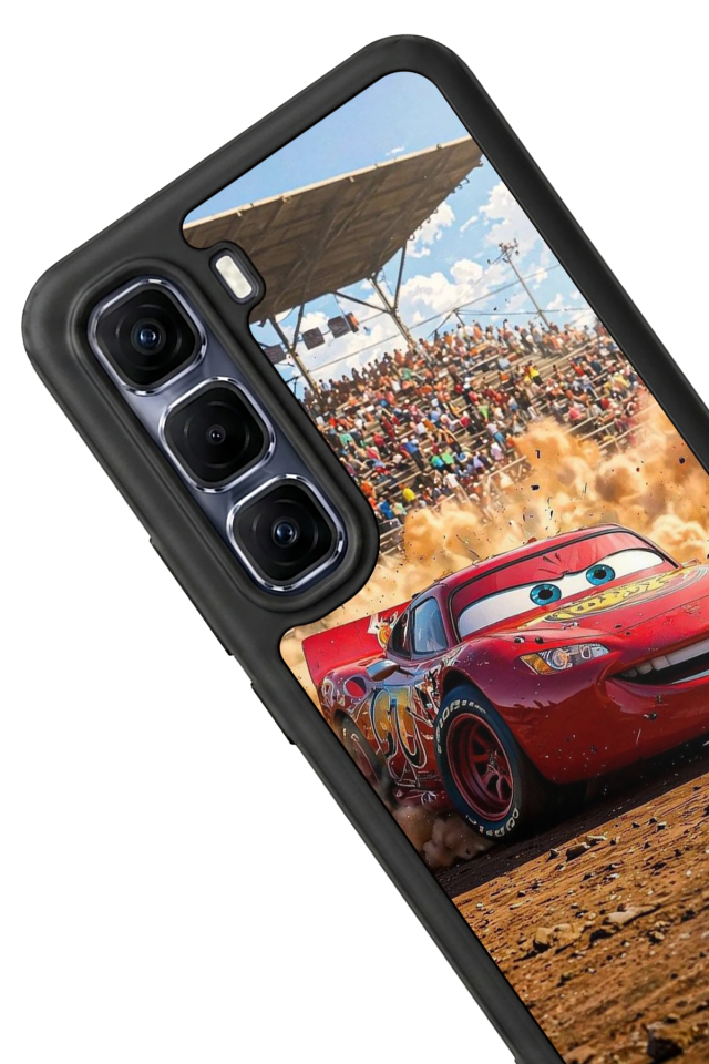 Infinix Hot 60 Pro Plus Uyumlu Şimsek McQueen Tasarımlı Glossy Premium Kılıf