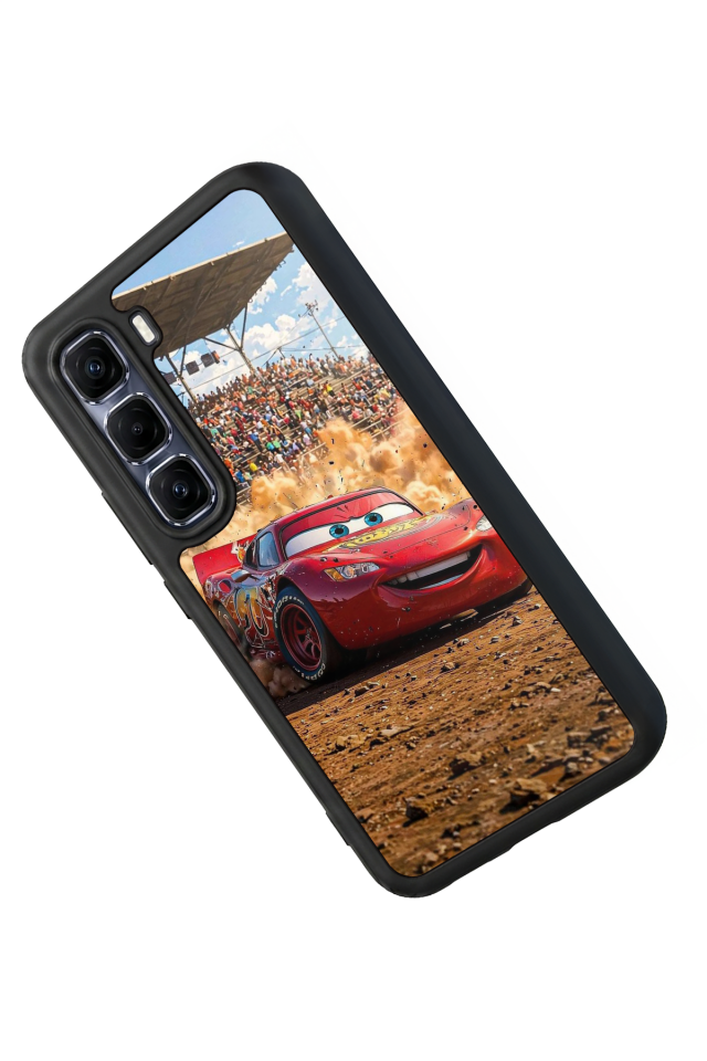 Infinix Hot 60 Pro Plus Uyumlu Şimsek McQueen Tasarımlı Glossy Premium Kılıf