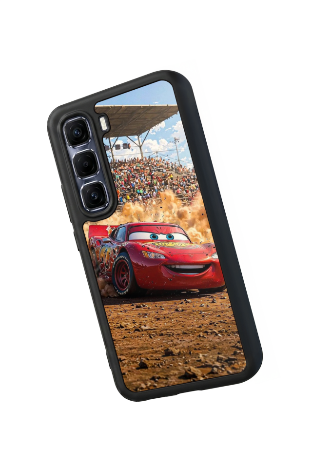 Infinix Hot 60 Pro Plus Uyumlu Şimsek McQueen Tasarımlı Glossy Premium Kılıf