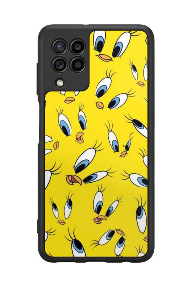 Samsung Galaxy M22 Uyumlu Tweety Tasarımlı Glossy Premium Kılıf