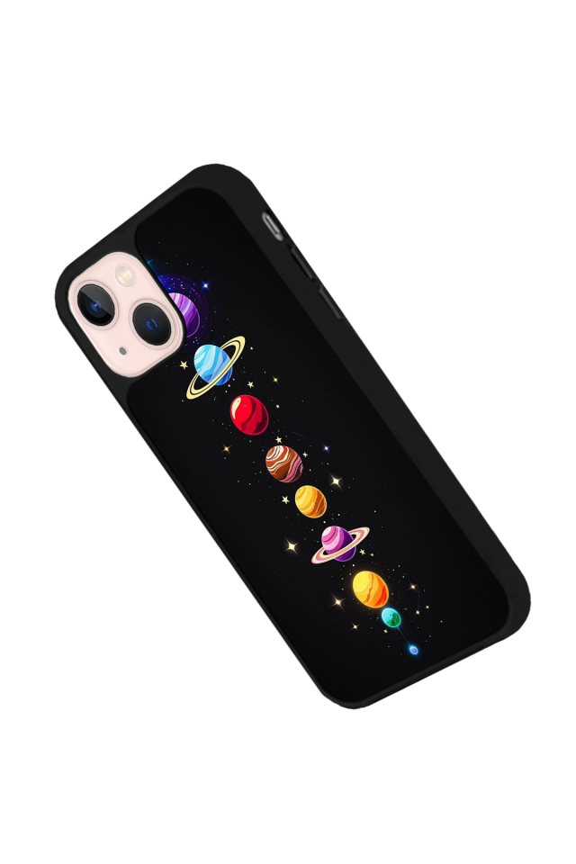 iPhone 13/14 Uyumlu Uzay Tasarımlı Glossy Premium Kılıf