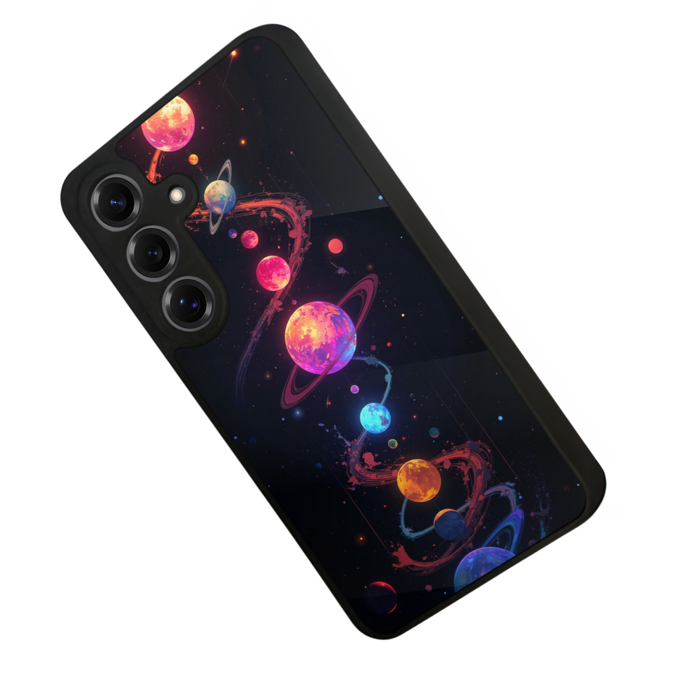 Samsung Galaxy S25 Uyumlu Uzay Tasarımlı Glossy Premium Kılıf
