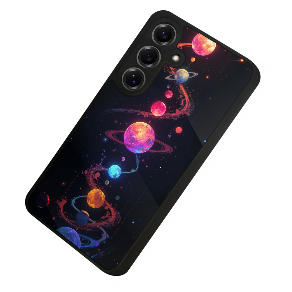 Samsung Galaxy S25 Uyumlu Uzay Tasarımlı Glossy Premium Kılıf