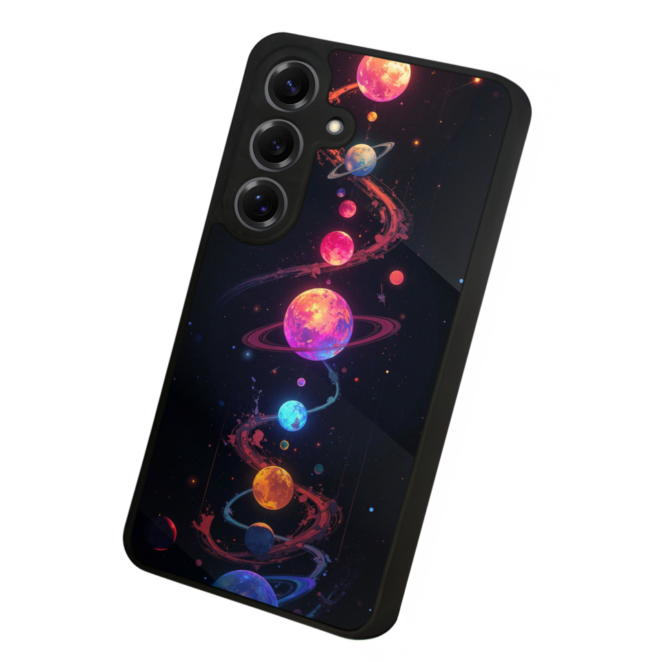 Samsung Galaxy S25 Uyumlu Uzay Tasarımlı Glossy Premium Kılıf