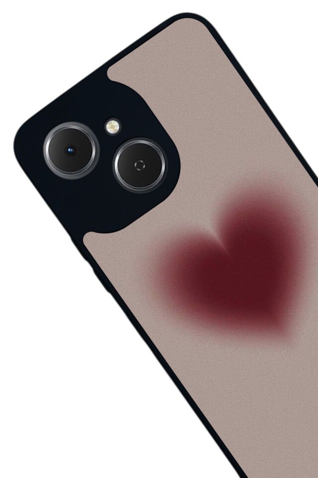 Tecno Spark 40C Uyumlu Kalp Love Tasarımlı Glossy Premium Kılıf