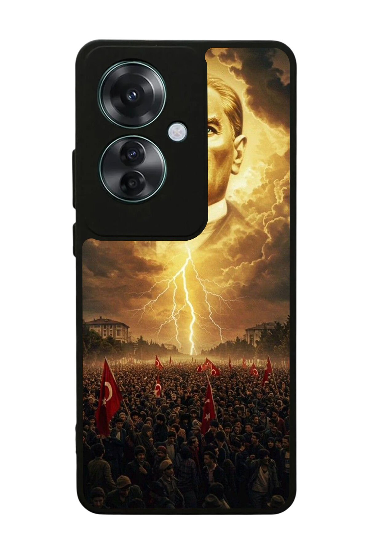 Oppo Reno 11F Uyumlu Mustafa Kemal Ataturk Tasarımlı Glossy Premium Kılıf