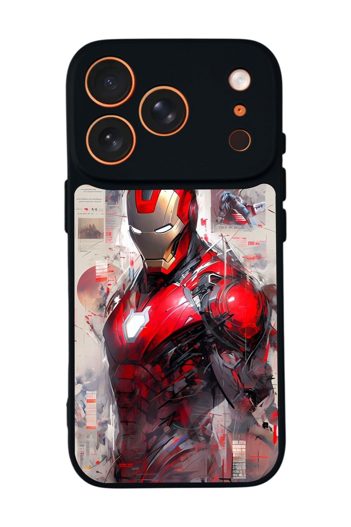 iPhone 17 Pro Max Uyumlu Iron Man ( Demir Adam ) Tasarımlı Glossy Premium Kılıf